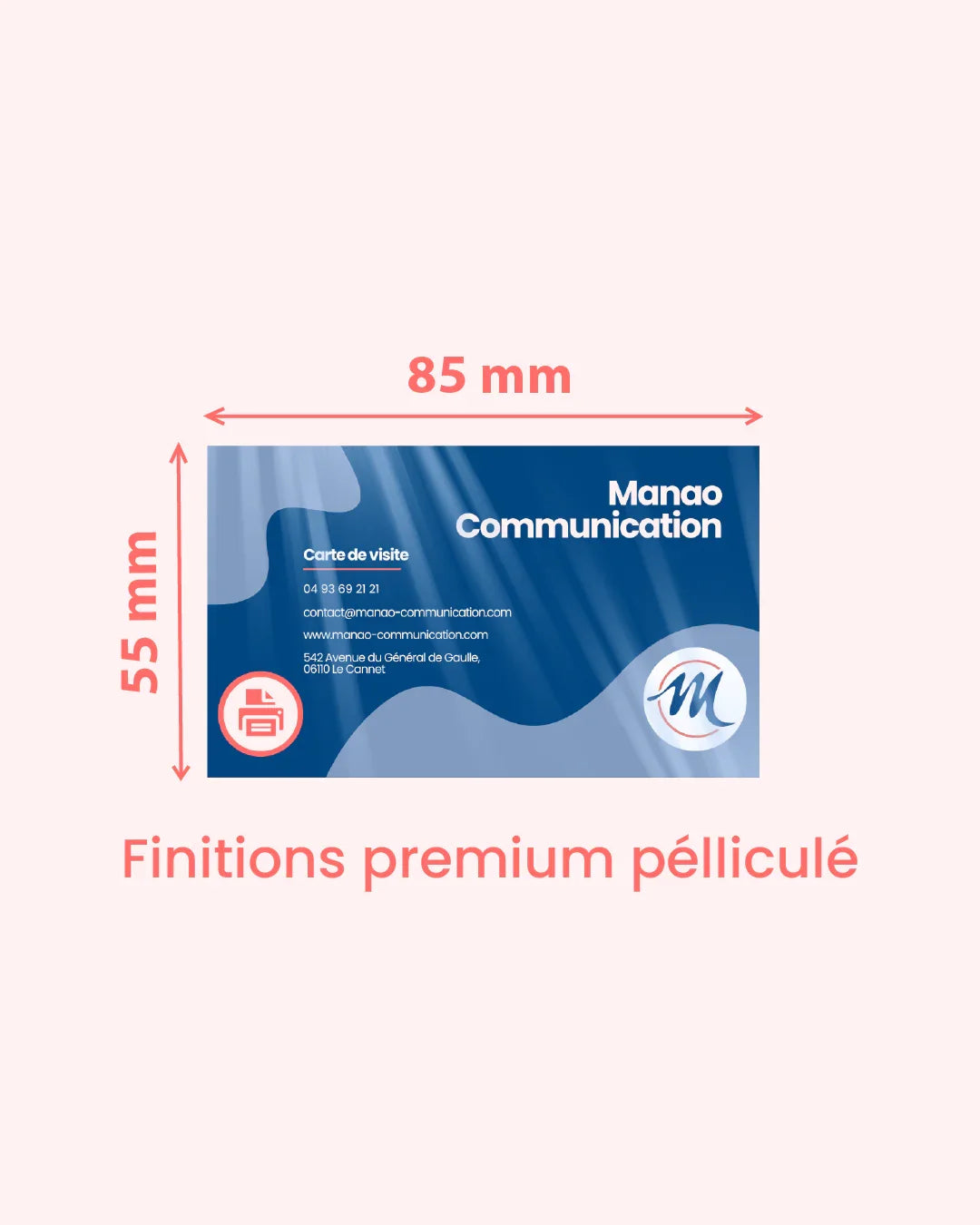 Carte de visite premium - Manao Communication