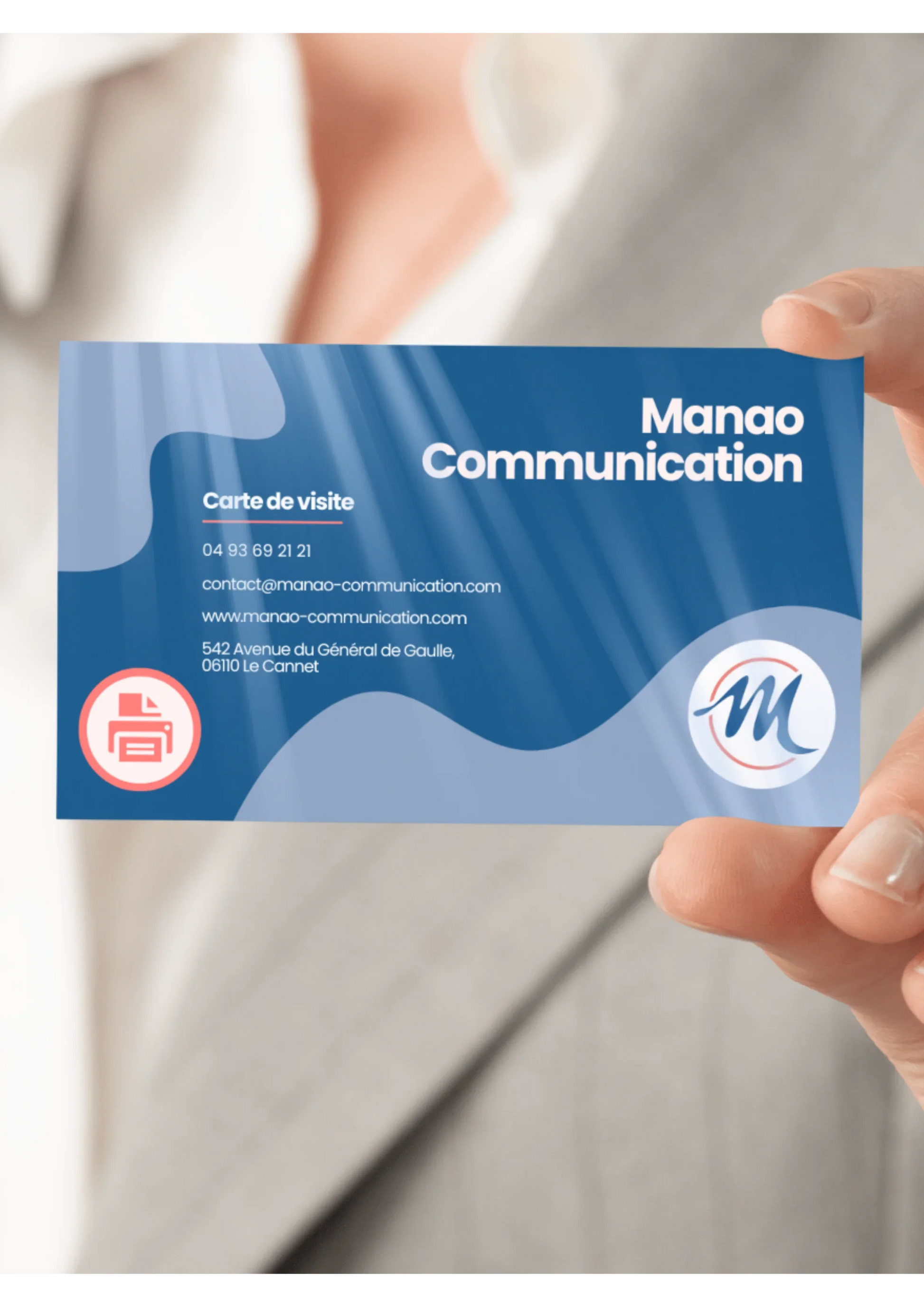 Carte de visite premium - Manao Communication