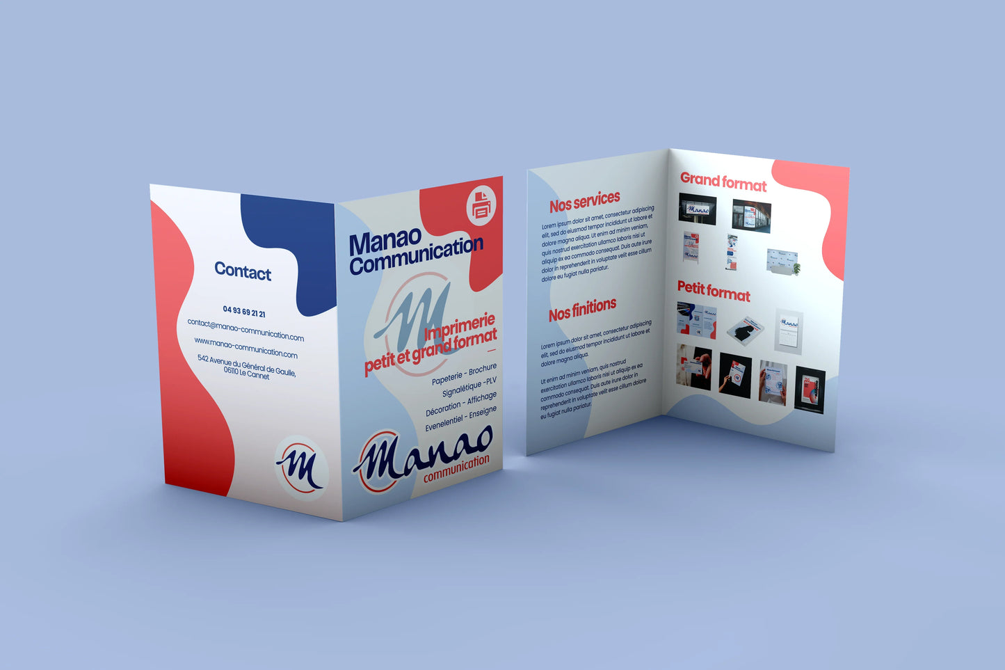 Dépliant 2 volets - Manao Communication