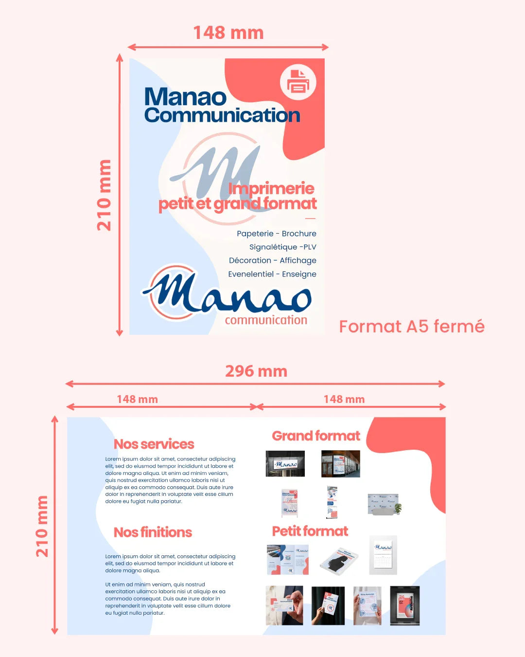 Dépliant 2 volets - Manao Communication