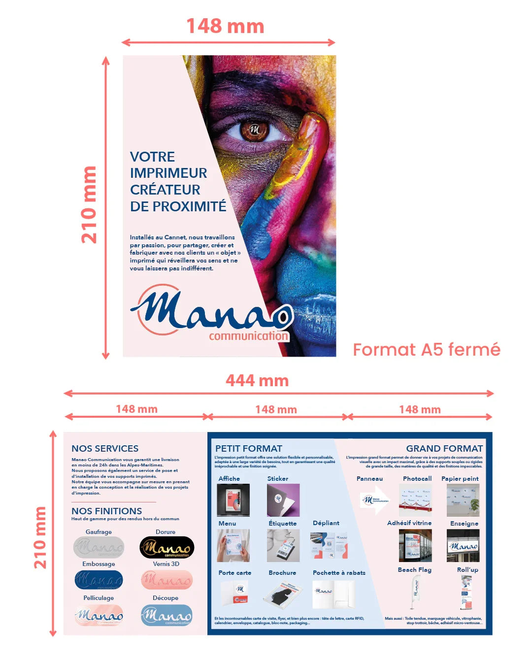 Dépliant 3 volets - Manao Communication