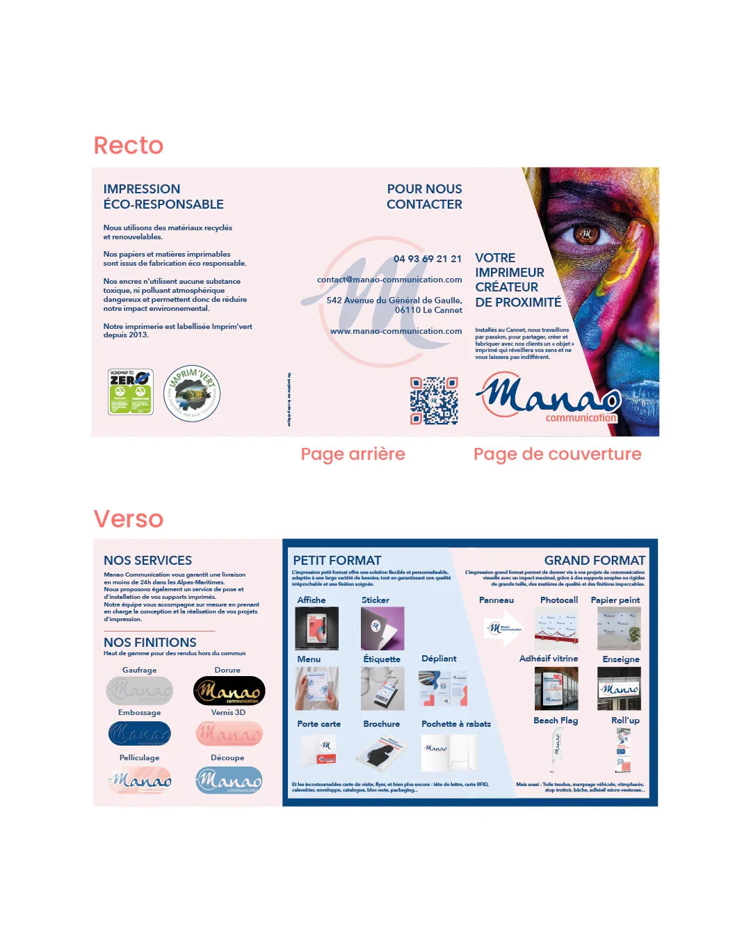 Dépliant 3 volets - Manao Communication