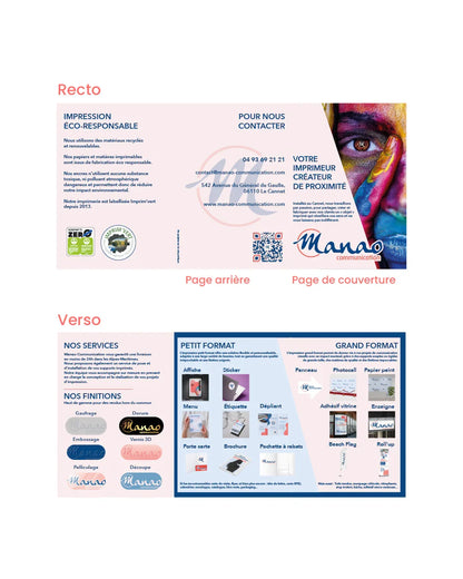 Dépliant 3 volets - Manao Communication